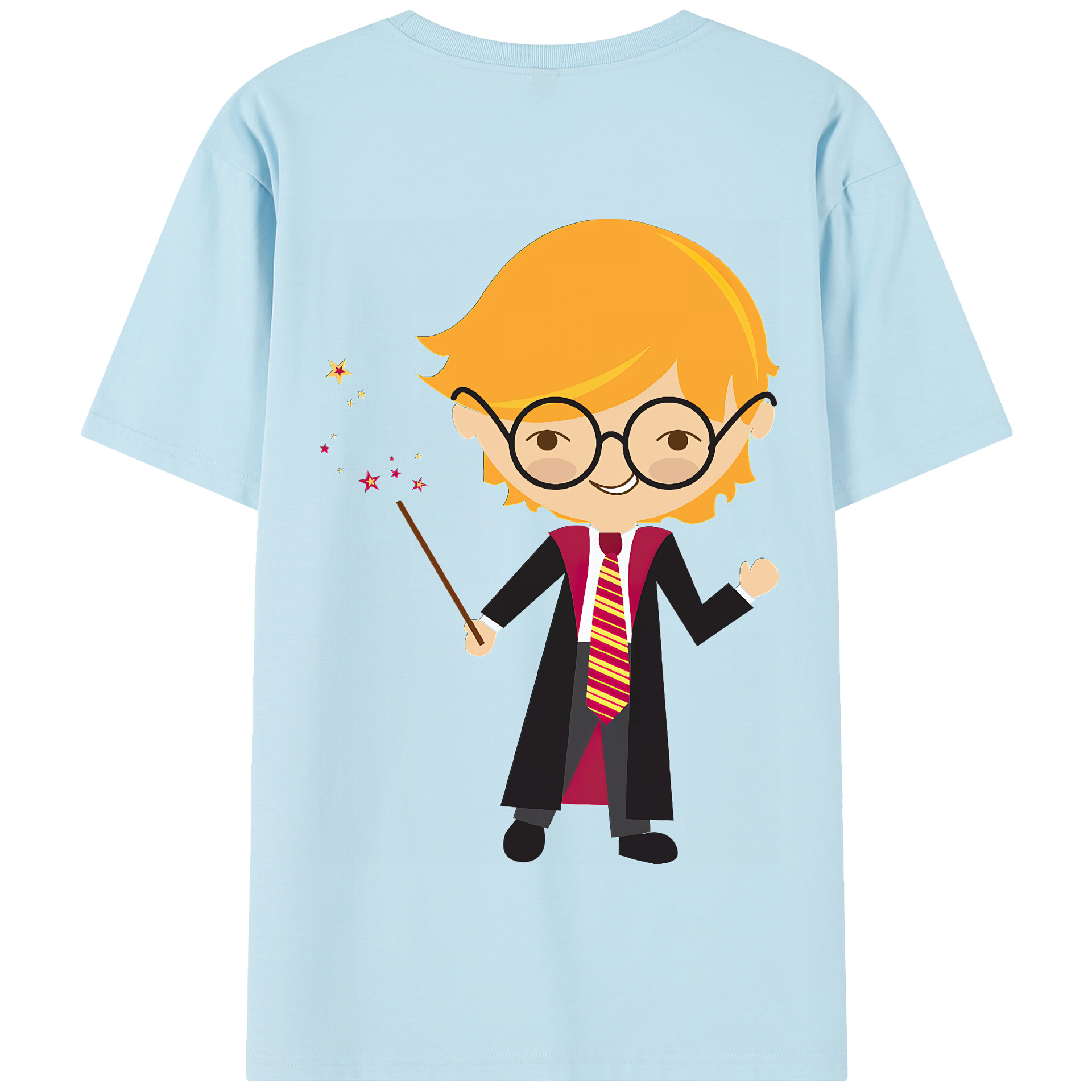 （画像用） Harry Potter ハリー・ポッターシリーズ 綿100％半袖Tシャツ（背面プリント）